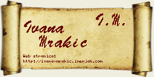 Ivana Mrakić vizit kartica